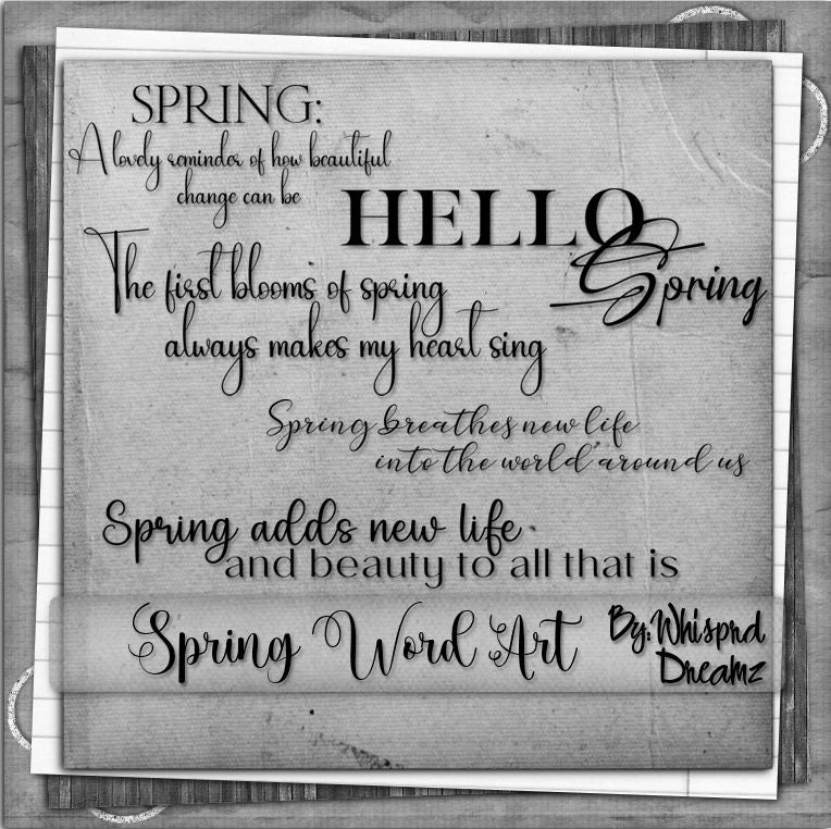 Spring Word Art (tagger)