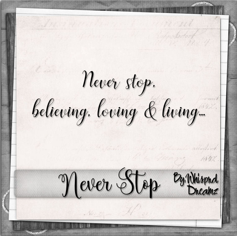 Never Stop